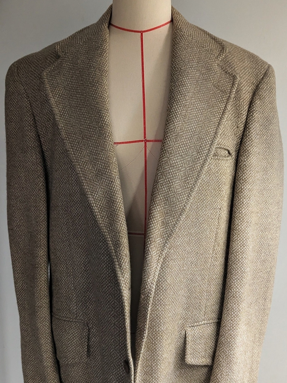 Palm Beach Boutique Men's Herringbone Taupe Blazer